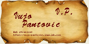 Vujo Pantović vizit kartica